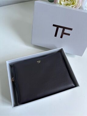 Tom Ford Beauty Dark Brown Cosmetic Pouch